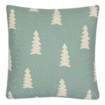cushion cover in Teal Pine Trees pattern - 45x45cm