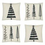 Minimalist monochromatic cushion cover in cotton linen fabric
