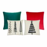 Photo of 4 Christmas cushion cover set in red, green, white and blue colours