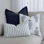 The 3 cushions couch cushions set nestled in the corner of the sofa create a cozy spot, blending comfort and style seamlessly.