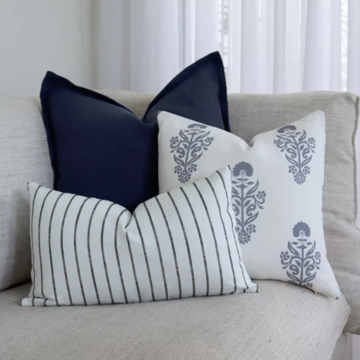 The 3 cushions couch cushions set nestled in the corner of the sofa create a cozy spot, blending comfort and style seamlessly.