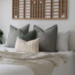 4 Eden designer cushions are shown close up, highlighting their colors and designs with greater detail.