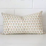 Gorgeous designer rectangle cushion in a COLOUR colour. It has a charming floral style.