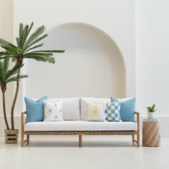 Isla Aqua Outdoor Sofa Cushions Set - 5 Covers