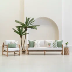 Isla Green Outdoor Lounge Cushions Set - 7 Covers