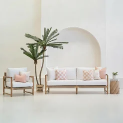 Isla Pink Outdoor Lounge Cushions Set - 7 Covers