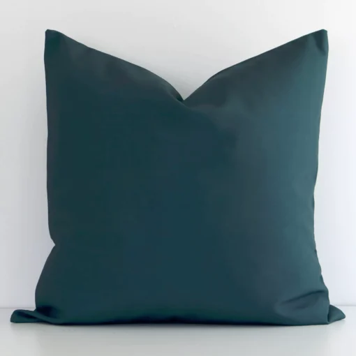 Lovely outdoor cushion cover in a stylish square size with pine green colouring.