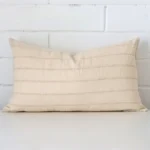 A superior designer cushion cover yielding a striped style and in a classy rectangle size.