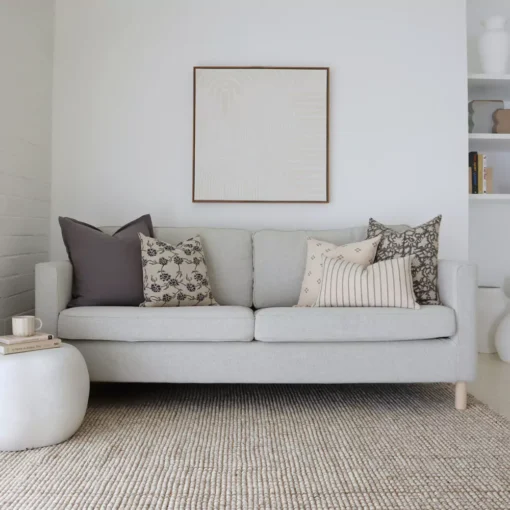 A living room looks elegant with the Nellie sofa set of 5 designer cushions.