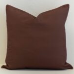 Large Sienna outdoor cushion in solid rich brown with clean minimal design.