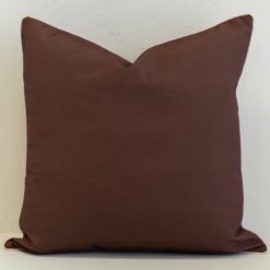 Large Sienna outdoor cushion in solid rich brown with clean minimal design.