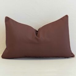 Rectangular Sienna outdoor cushion in deep brown with smooth plain finish.