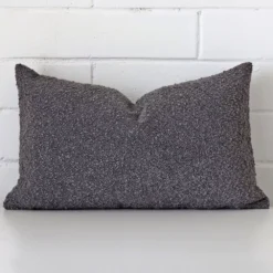Sofia Dark Grey Boucle Cushion Cover - Rectangle