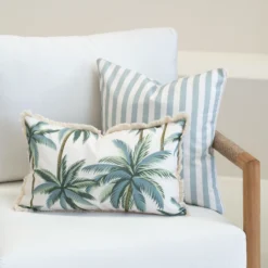 Palmera Waterproof Palm Leaf Outdoor Cushion Cover - Rectangle