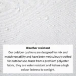 Lots of water beading on top of waterproof outdoor cushion material.